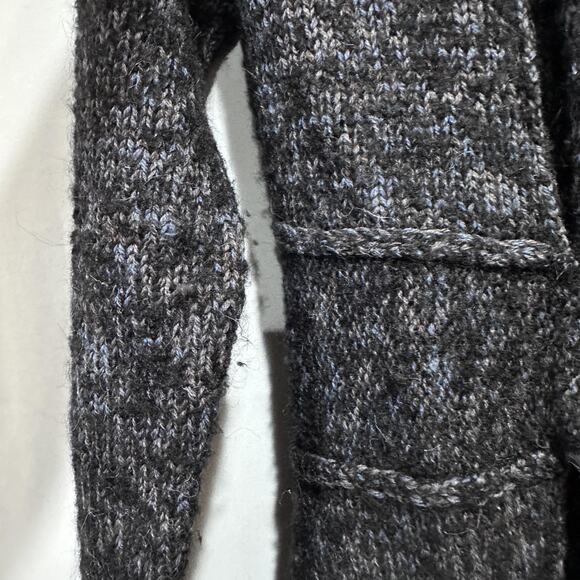 Beyond Threads Cardigan Sweater Womens Small Gray Blue Alpaca Silk Belted Knit - Picture 10 of 10